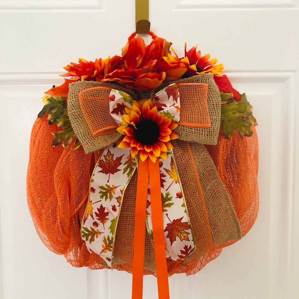 Fall Harvest Pumpkin Wreath